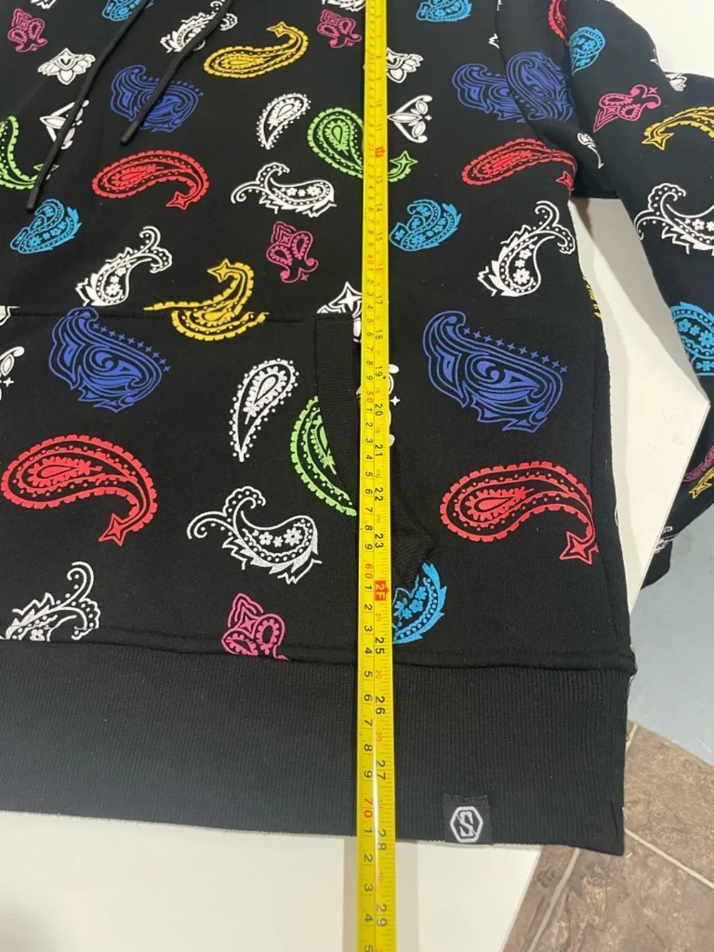 Switch Remarkable Paisley All Over Print Hoodie - Men's Size L - Oversized Look - Picture 9 of 10